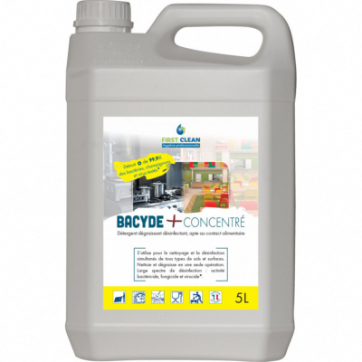 Dégraissant désinfectant alcalin - BACYDE+ Concentré - Bidon 5l