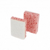 Tampon blanc sur éponge surfaces délicates - Sachet de 10