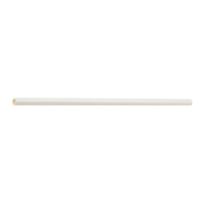Pailles En Papier Écologiques Fairir - 250 Pièces - Blanc - 21 Cm X 6 Mm - Recyclable Et Compostable - Certifié FSC
