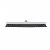 Balai de crin gris-noir 60 cm - Support plastique recycl - Douille incline