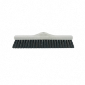 Balai de crin gris-noir 37,5 cm - Support plastique recycl - Douille droite