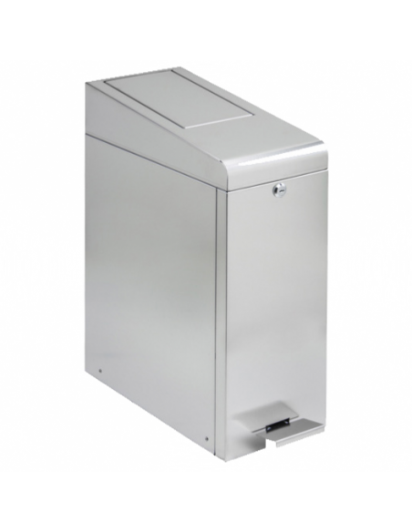 Poubelle hygiène féminine en inox brossé 45L