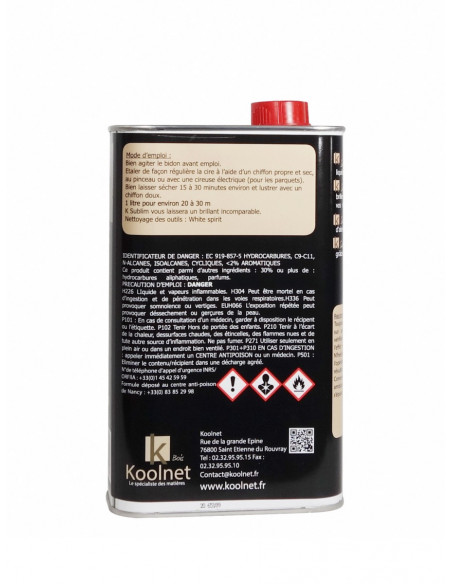Cire liquide à la cire naturelle d'abeille KSUBLIM - Bidon 1L