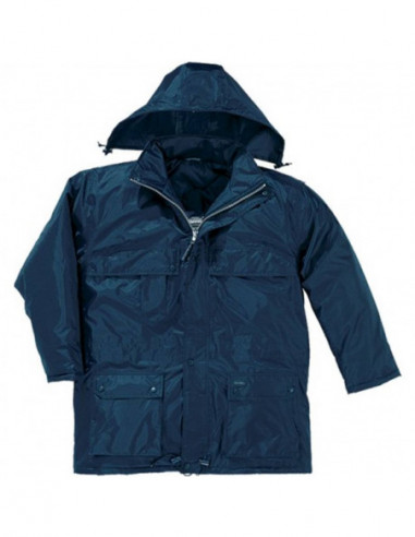 Parka polyester enduit PVC - Bleu marine -...