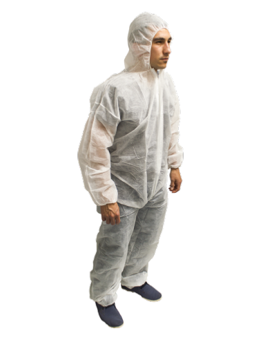 Combinaison blanche à capuche avec...