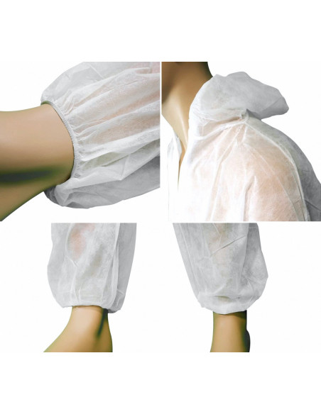 Combinaison blanche à capuche avec Surchaussures - Non tissé - Taille unique (XL)