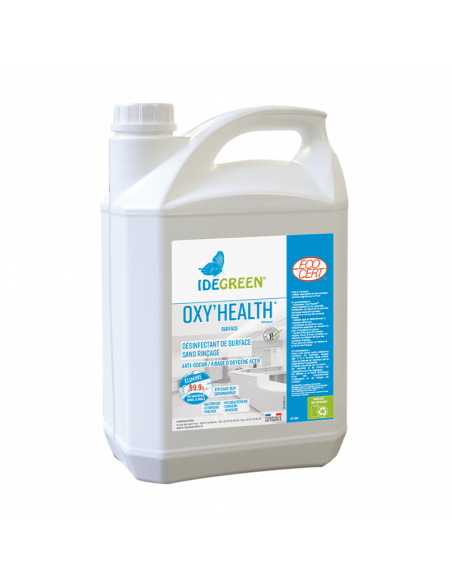 Désinfectant des surfaces et nébulisation sans rinçage - OXY'HEALTH - IDEGREEN - Bidon 5l