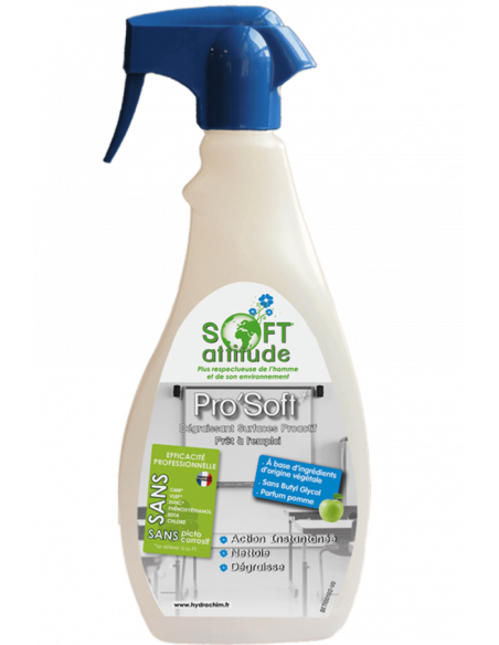 Dégraissant surfaces proactif PRO'SOFT - Spray 750ml