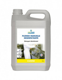Liquide vaisselle plonge manuelle désinfectante - Bidon 5l