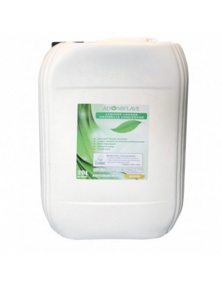 Liquide vaisselle concentré Ecolabel machine - ADONIS' LAVE - Bidon de 20l