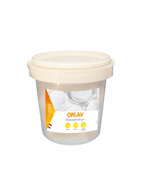 Poudre rénovante pour lave-vaisselle Force+ ORLAV - Seau de 10Kg