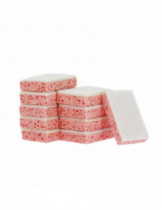 Tampon blanc sur éponge surfaces délicates - Sachet de 10
