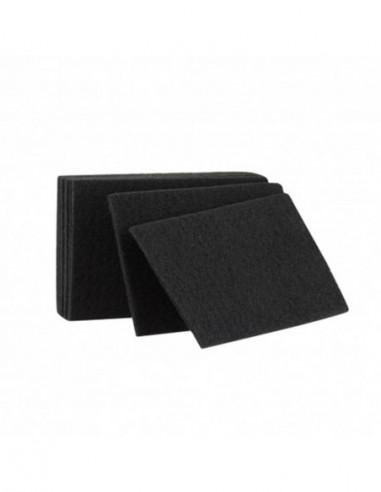 Tampon abrasif noir 15 x 23cm - Lot de 10