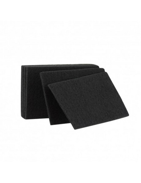 Tampon abrasif noir 15 x 23cm - Lot de 10