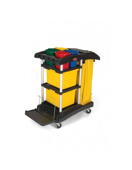 Chariot de ménage et désinfection avec accessoires - RUBBERMAID