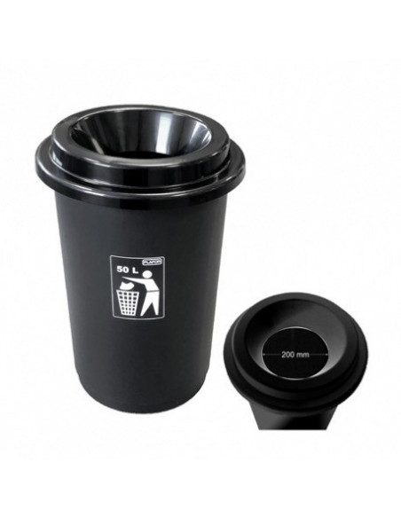 Poubelle DONUTS avec couvercle 50L