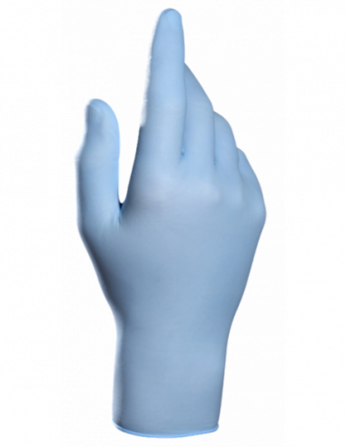 Gant nitrile bleu non poudré - Boite de 100 (S...