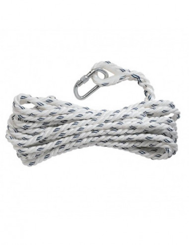 Corde pour antichute coulissant avec mousqueton