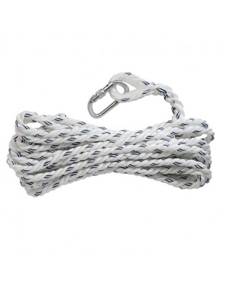 Corde pour antichute coulissant avec mousqueton