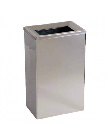 Corbeille Inox brossé 25L à fixer ou à poser