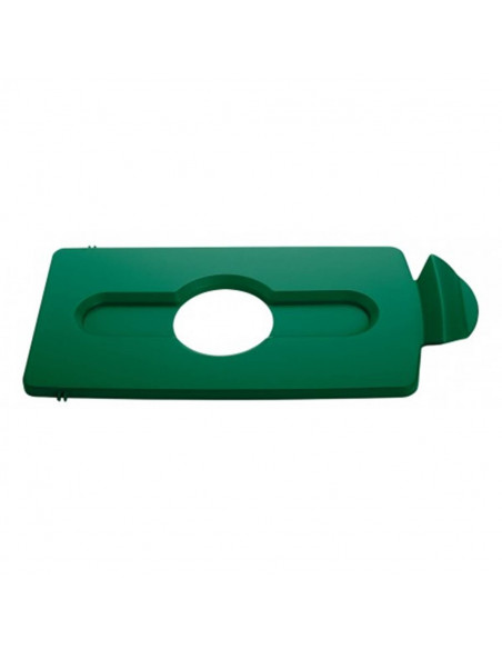 Couvercle de recyclage SLIM JIM pour bouteilles et canettes - Vert - RUBBERMAID