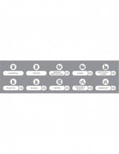 Etiquettes pour station de recyclage SLIM JIM - Kit 10 -...