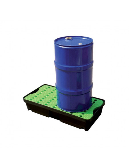 Bac de rétention 45L avec caillebotis pour bidons