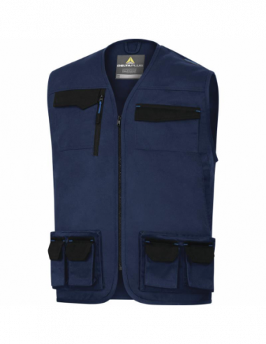 Gilet de travail polycoton M2GI3 gris ou bleu...