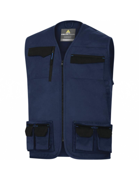 Gilet de travail polycoton M2GI3 gris ou bleu marine - S à XXL