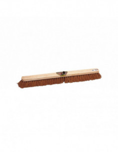 Balai coco 80 cm - Support bois - douille métal inclinée