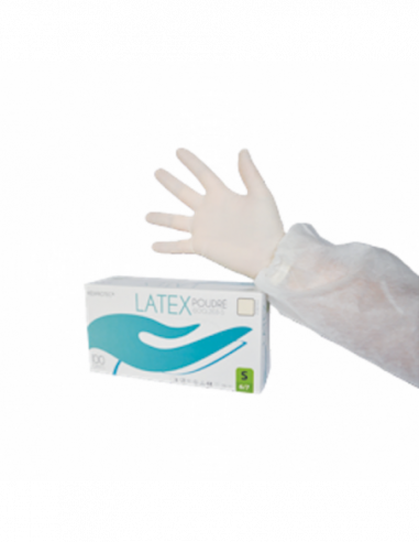 Gant latex poudré AQL 1,5 - Boite de 100 (S à XL)