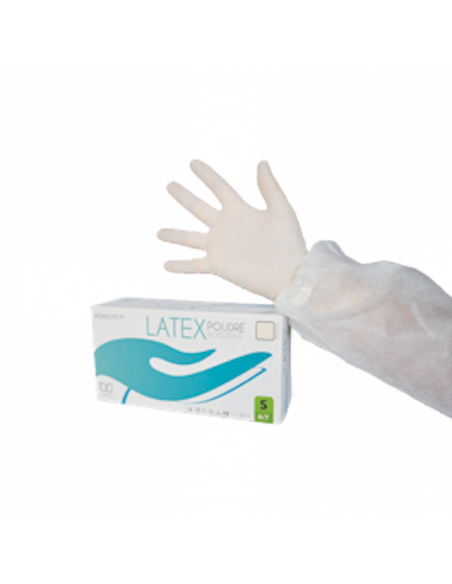 Gant latex poudré AQL 1,5 - Boite de 100 (S à XL)