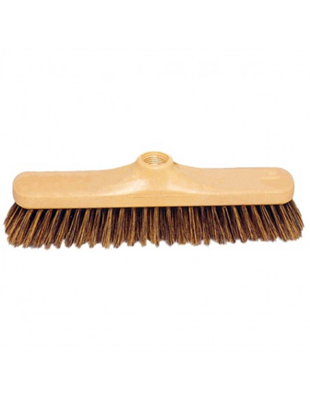 Balai soie grise 28 cm - Support plastique brut - Douille à vis