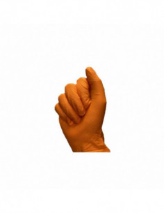 Gant nitrile orange ultra résistant - Boite de 100 (M à XXL)