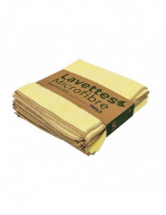 Lavettes en microfibres recyclées 38 x 38cm - Sachet de 5
