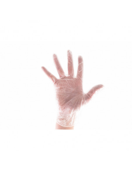 Gant vinyle micro poudré transparent AQL 1.5 - boîte de 100 (S à XL)