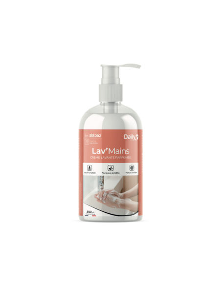 Crème lavante mains parfum amande douce - Flacon à pompe 500ml