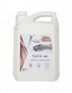 Crème lavante mains nacrée - Parfum rose blanche - Bidon 5L