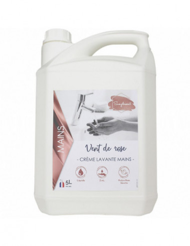 Crème lavante mains nacrée - Parfum rose...