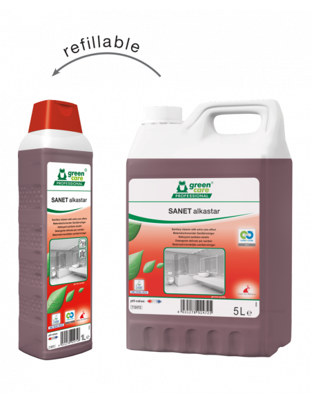 Nettoyant sanitaire alcalin spécial marbre SANET ALKASTAR - Bidon 1l