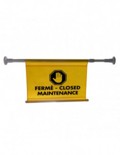 Drapeau de signalisation sur barre extensible