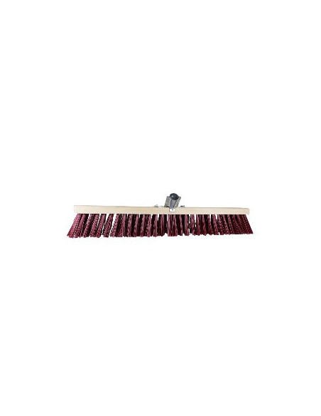 Balai cantonnier 60 cm - Support bois - Douille métal inclinée