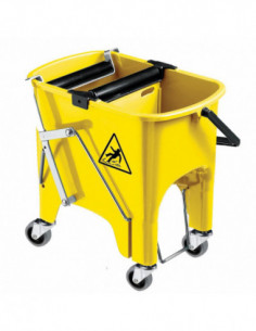 Seau de lavage bi-bacs Rocket 2x8L avec roues