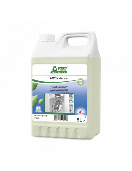 Lessive liquide Ecolabel textile délicat - ACTIV DELICAT - Bidon de 5l