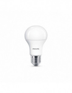 Ampoule LED standard dépolie PHILIPS - E27 11-75W - 3000K