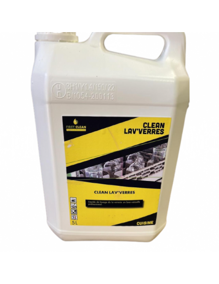 Liquide lave-verres chloré toutes eaux - CLEAN LAV’VERRES - Bidon 5l