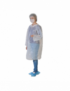 Kit visiteurs blanc : blouse, charlotte, masque et...