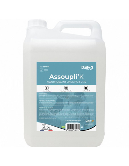 Assouplissant linge parfum floral - ASSOUPLI'K - Daily K - Bidon 5l