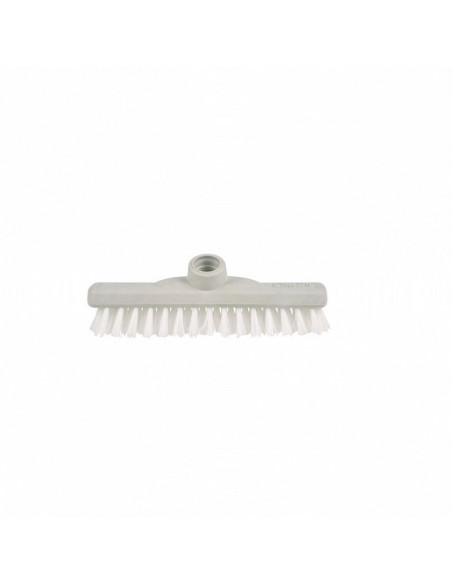 Balai de récurage blanc-gris 25 cm - Support plastique recyclé - Douille inclinée