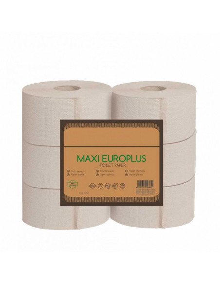 Papier Hygiénique Rouleaux 240 m papier recyclé Havana - 2 plis gaufré - Maxi Jumbo - Colis 6 rouleaux